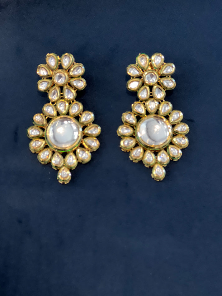 Kundan Flower earrings