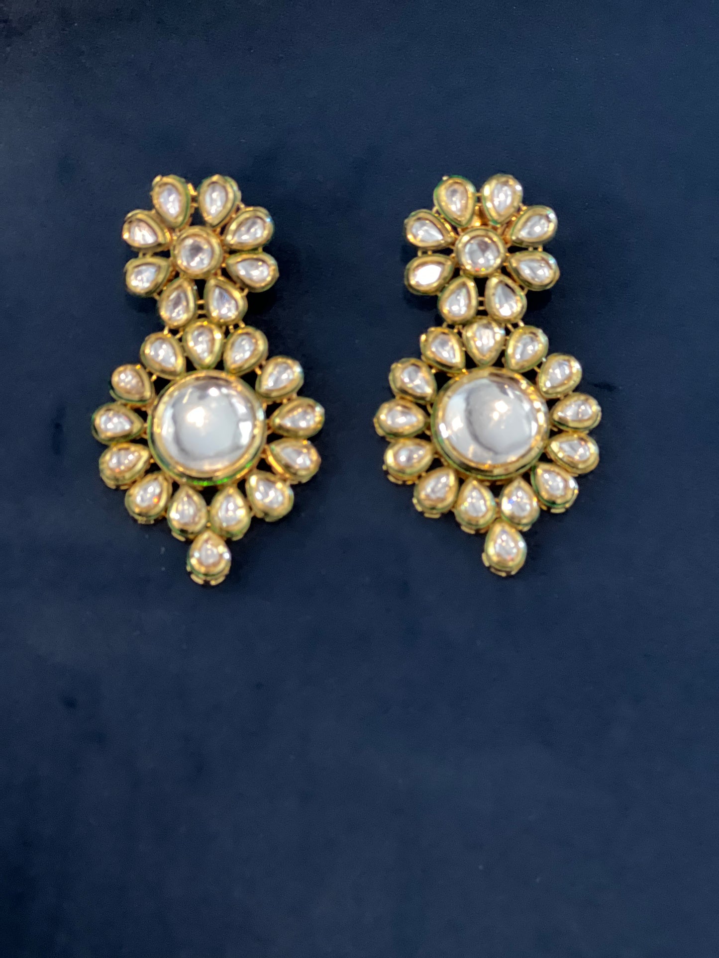 Kundan Flower earrings