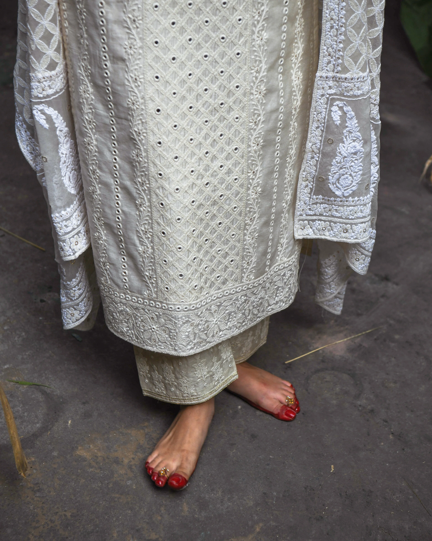 Rooh Chikankari & Mirror Kurta Set