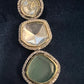 Victorian earrings- Green