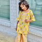 Yellow Cotton malmal sharara set