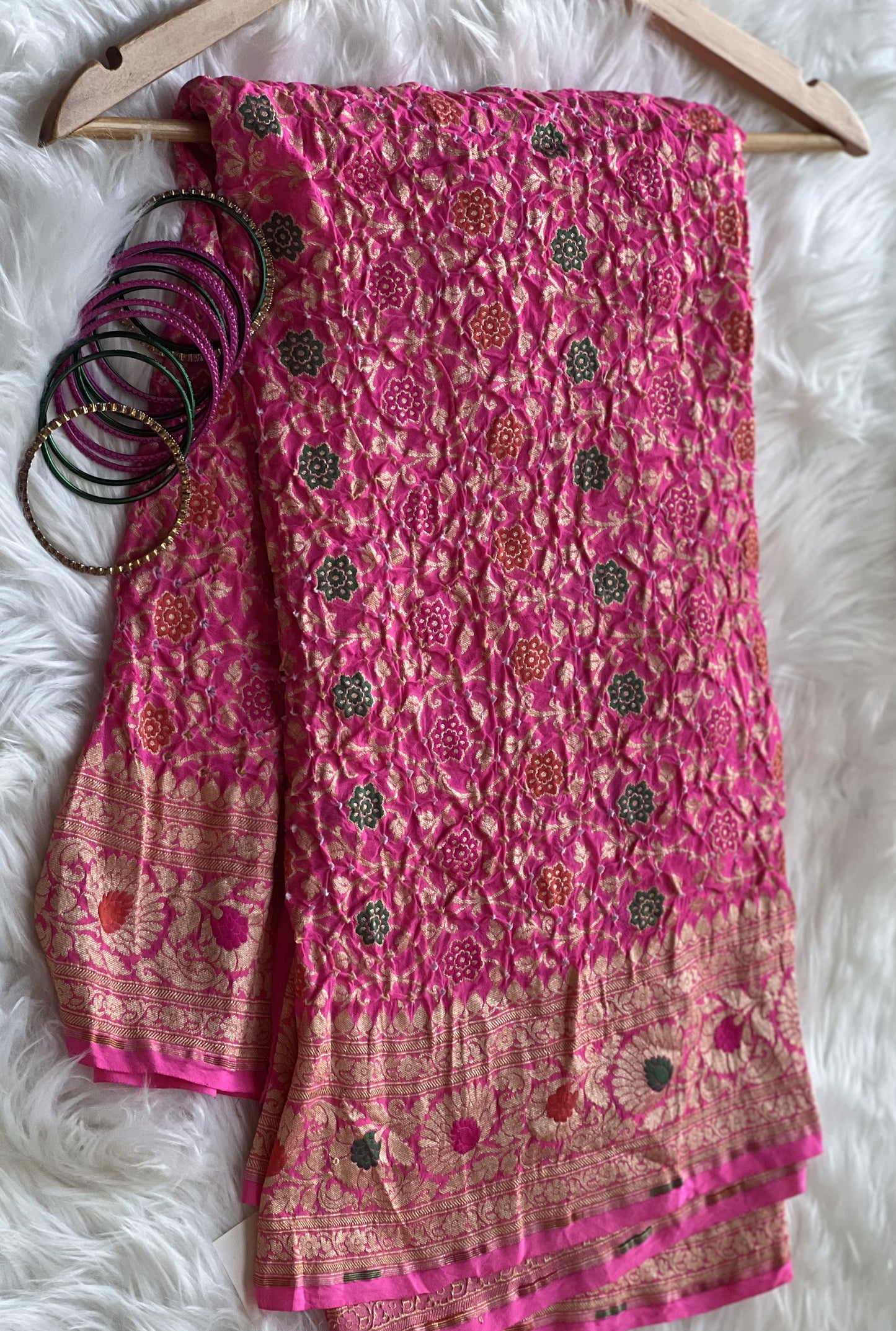 Rose Pink Banarsi Dupatta