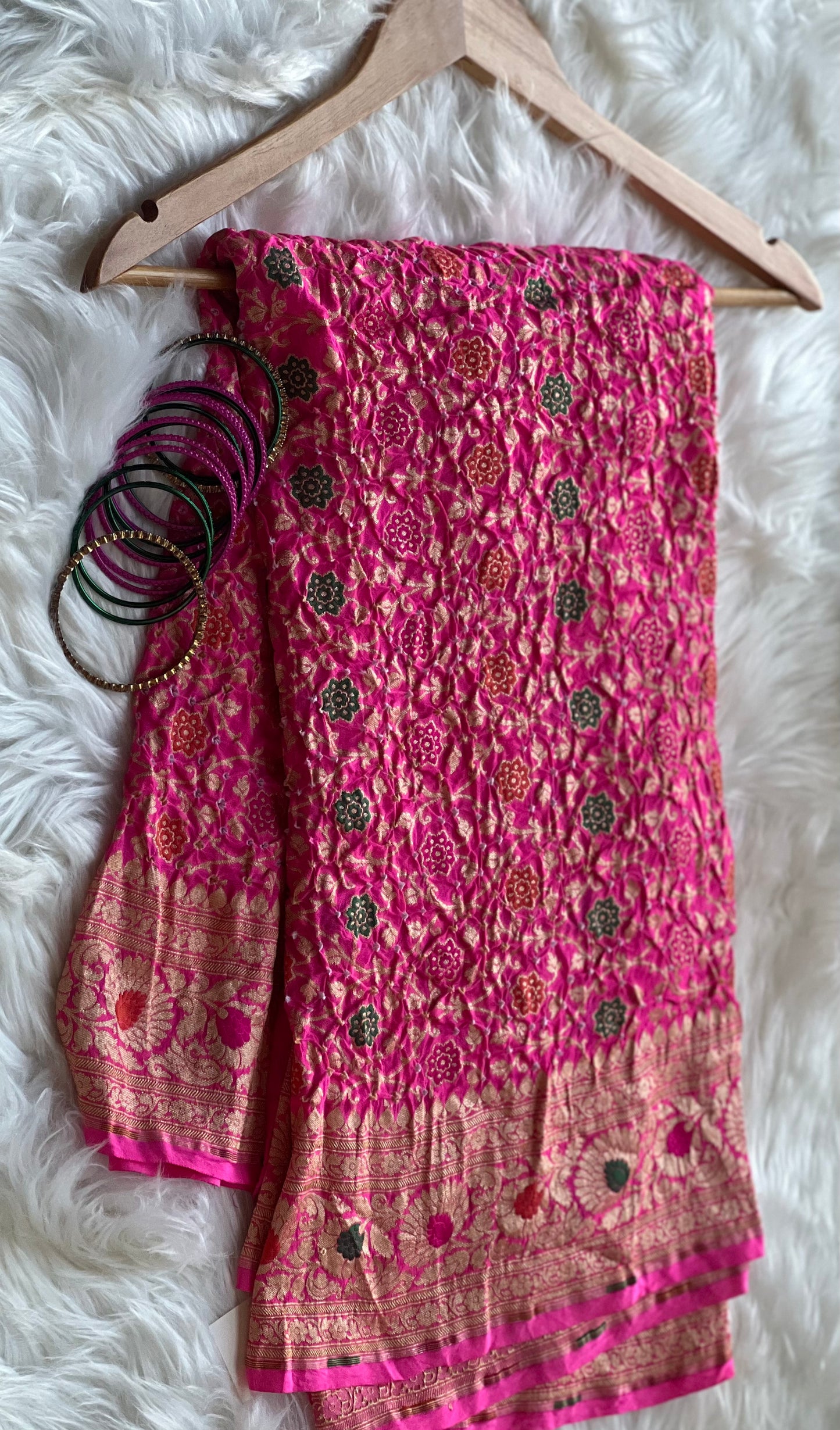 Rose Pink Banarsi Dupatta