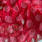 Red Kundan meena dupatta