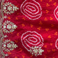 Red Kundan meena dupatta