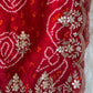 Red Kundan meena dupatta