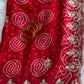 Red Kundan meena dupatta
