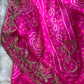 Hot Pink zardosi dupatta
