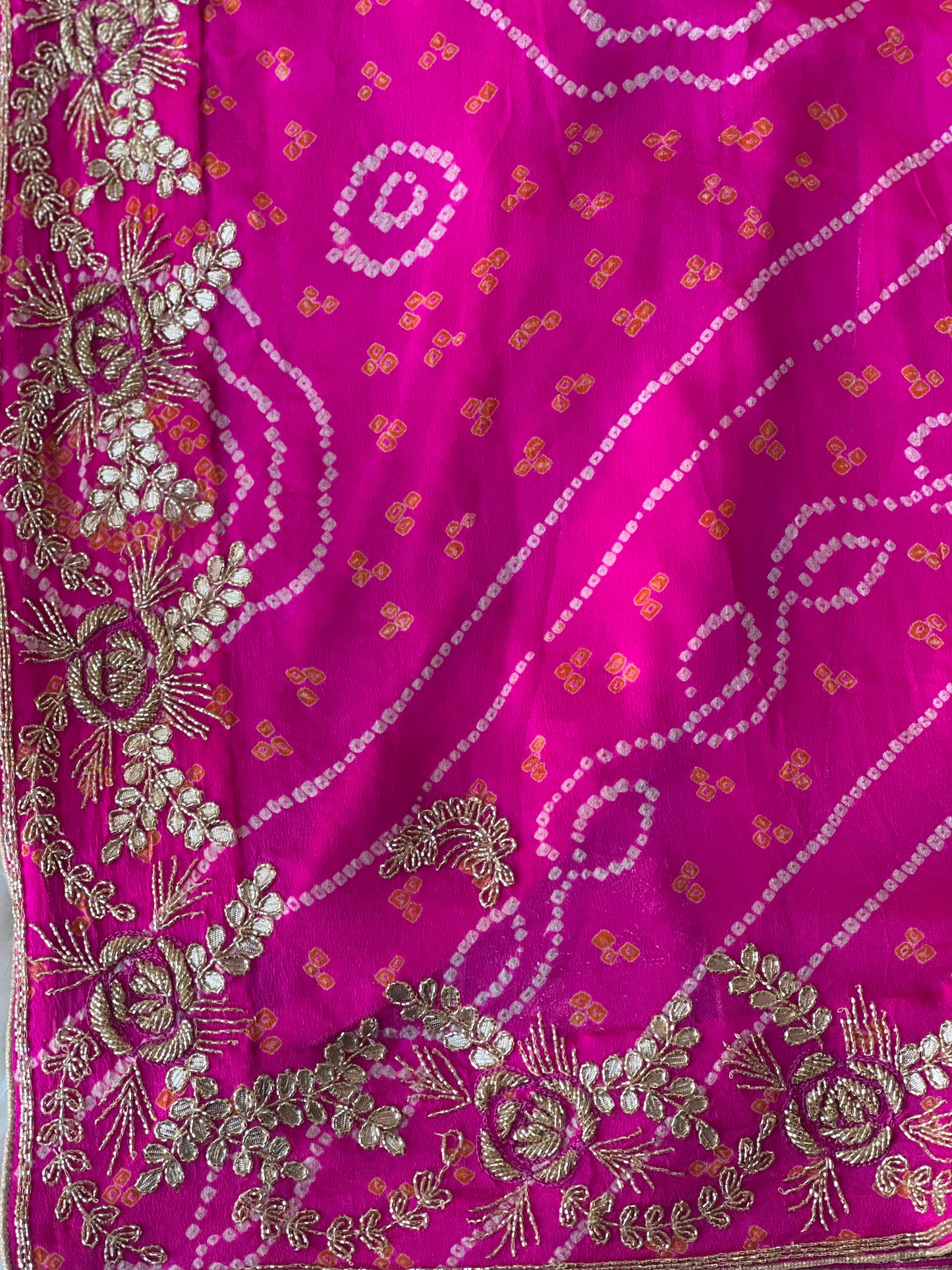 Hot Pink zardosi dupatta