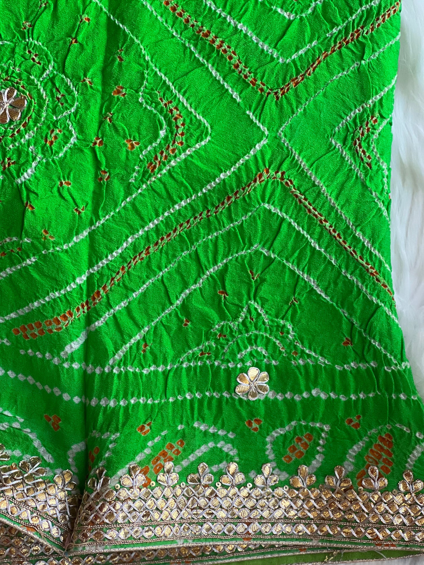 Green Gotta patti dupatta