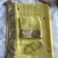 Lemon Yellow Gotta patti saree