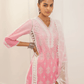 Cotton Pink Kurta With Pink Pant