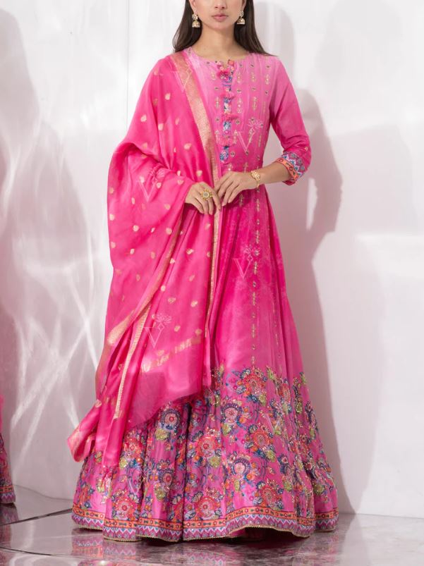 Pink Silk Gown