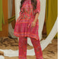 Pink Silk Kaftan Set
