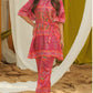 Pink Silk Kaftan Set