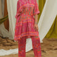 Pink Silk Kaftan Set