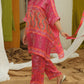 Pink Silk Kaftan Set