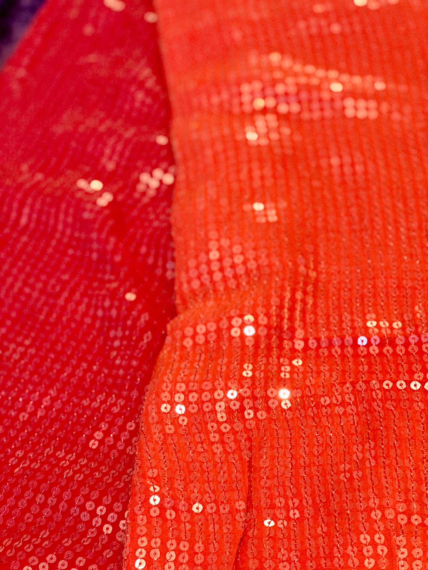 Blood Red Sequins Saree