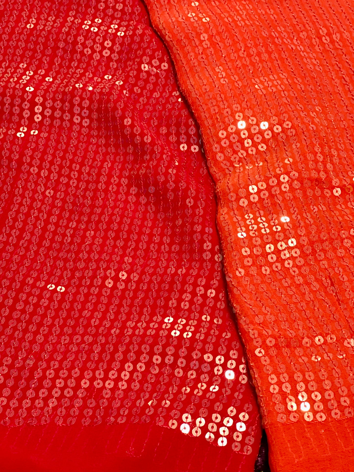 Blood Red Sequins Saree